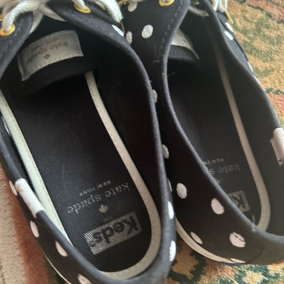 Kate Spade Keds Black Sneakers with White Polka Dots 8 - Picture 13 of 16